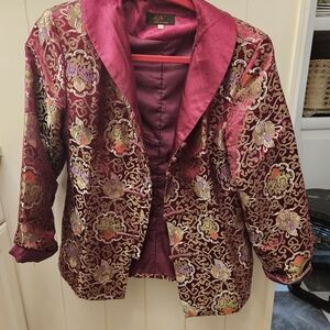 Elegant Floral Brocade Jacket